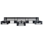 vidaXL Set mobilier grădină din paleți, 6 piese, negru, lemn