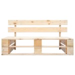 vidaXL Canapea din paleți de grădină, cu perne nisipii, lemn de pin