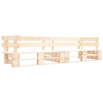 vidaXL Set canapea grădină paleți cu perne gri, 2 piese, lemn de pin vidaXL Set canapea grădină paleți cu perne gri, 2 piese, lemn de pin