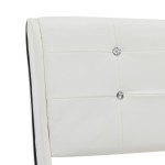 vidaXL Pat cu saltea spumă memorie, alb, 140 x 200 cm, piele ecologică