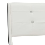 vidaXL Pat cu saltea, spumă memorie, alb, 160x200 cm, piele ecologică