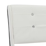 vidaXL Pat cu saltea, alb, 140 x 200 cm, piele ecologică