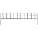 vidaXL Gard de grădină cu vârf tip suliță din oțel, 359x60 cm, negru vidaXL Gard de grădină cu vârf tip suliță din oțel, 359x60 cm, negru
