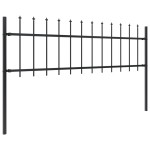 vidaXL Gard de grădină cu vârf tip suliță din oțel 537x60 cm, negru