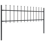 vidaXL Gard de grădină cu vârf tip suliță din oțel 714,5x60 cm, negru