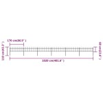 vidaXL Gard de grădină cu vârf tip suliță din oțel 1070x60 cm negru vidaXL Gard de grădină cu vârf tip suliță din oțel 1070x60 cm negru
