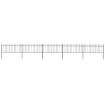 vidaXL Gard de grădină cu vârf tip suliță din oțel 892,5x80 cm, negru vidaXL Gard de grădină cu vârf tip suliță din oțel 892,5x80 cm, negru