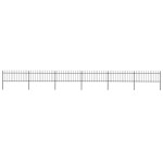 vidaXL Gard de grădină cu vârf tip suliță din oțel 1070x80 cm, negru vidaXL Gard de grădină cu vârf tip suliță din oțel 1070x80 cm, negru
