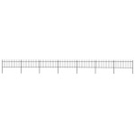 vidaXL Gard de grădină cu vârf tip suliță din oțel 1248x80 cm negru vidaXL Gard de grădină cu vârf tip suliță din oțel 1248x80 cm negru