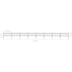 vidaXL Gard de grădină cu vârf tip suliță din oțel 1426x80 cm, negru