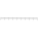 vidaXL Gard de grădină cu vârf tip suliță din oțel 1603,5x80 cm, negru