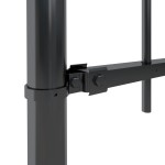 vidaXL Gard de grădină cu vârf tip suliță din oțel 714,5 x 100 cm, negru
