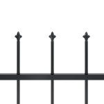 vidaXL Gard de grădină cu vârf tip suliță din oțel 714,5 x 100 cm, negru