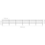 vidaXL Gard de grădină cu vârf tip suliță din oțel 1070x100 cm, negru