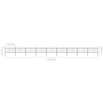 vidaXL Gard de grădină cu vârf tip suliță din oțel 1603,5x100 cm, negru