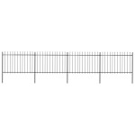 vidaXL Gard de grădină cu vârf tip suliță din oțel 714,5x120 cm, negru