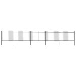vidaXL Gard de grădină cu vârf tip suliță din oțel 892,5x120 cm, negru vidaXL Gard de grădină cu vârf tip suliță din oțel 892,5x120 cm, negru