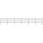 vidaXL Gard de grădină cu vârf tip suliță din oțel 1070x120 cm, negru vidaXL Gard de grădină cu vârf tip suliță din oțel 1070x120 cm, negru