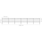 vidaXL Gard de grădină cu vârf tip suliță din oțel 1070x120 cm, negru vidaXL Gard de grădină cu vârf tip suliță din oțel 1070x120 cm, negru
