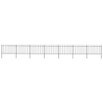 vidaXL Gard de grădină cu vârf tip suliță din oțel 1248x120 cm, negru vidaXL Gard de grădină cu vârf tip suliță din oțel 1248x120 cm, negru
