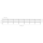 vidaXL Gard de grădină cu vârf tip suliță din oțel 1248x120 cm, negru vidaXL Gard de grădină cu vârf tip suliță din oțel 1248x120 cm, negru