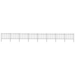vidaXL Gard de grădină cu vârf tip suliță din oțel 1426x120 cm, negru vidaXL Gard de grădină cu vârf tip suliță din oțel 1426x120 cm, negru