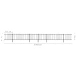 vidaXL Gard de grădină cu vârf tip suliță din oțel 1426x120 cm, negru vidaXL Gard de grădină cu vârf tip suliță din oțel 1426x120 cm, negru