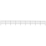 vidaXL Gard de grădină cu vârf tip suliță din oțel 1603,5x120 cm, negru