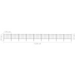 vidaXL Gard de grădină cu vârf tip suliță din oțel 1603,5x120 cm, negru