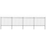 vidaXL Gard de grădină cu vârf tip suliță din oțel 714,5x150 cm, negru