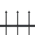 vidaXL Gard de grădină cu vârf tip suliță din oțel 714,5x150 cm, negru