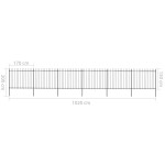 vidaXL Gard de grădină cu vârf tip suliță din oțel 1070x150 cm, negru