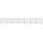 vidaXL Gard de grădină cu vârf tip suliță din oțel 1248x150 cm, negru