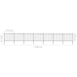 vidaXL Gard de grădină cu vârf tip suliță din oțel 1248x150 cm, negru