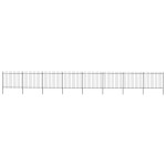 vidaXL Gard de grădină cu vârf tip suliță din oțel 1426x150 cm, negru vidaXL Gard de grădină cu vârf tip suliță din oțel 1426x150 cm, negru