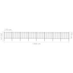 vidaXL Gard de grădină cu vârf tip suliță din oțel 1426x150 cm, negru vidaXL Gard de grădină cu vârf tip suliță din oțel 1426x150 cm, negru