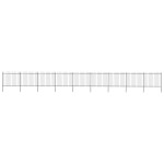 vidaXL Gard de grădină cu vârf tip suliță din oțel 1603,5x150 cm, negru