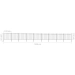 vidaXL Gard de grădină cu vârf tip suliță din oțel 1603,5x150 cm, negru