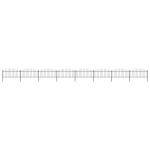 vidaXL Gard de grădină cu vârf tip suliță din oțel 1426x75 cm, negru vidaXL Gard de grădină cu vârf tip suliță din oțel 1426x75 cm, negru