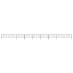 vidaXL Gard de grădină cu vârf tip suliță din oțel 1603,5x75 cm, negru