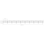 vidaXL Gard de grădină cu vârf tip suliță din oțel 1603,5x75 cm, negru