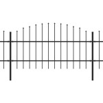 vidaXL Gard de grădină cu vârf tip suliță din oțel 1248x100 cm, negru vidaXL Gard de grădină cu vârf tip suliță din oțel 1248x100 cm, negru