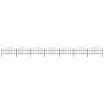 vidaXL Gard de grădină cu vârf tip suliță din oțel 1248x100 cm, negru vidaXL Gard de grădină cu vârf tip suliță din oțel 1248x100 cm, negru