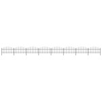vidaXL Gard de grădină cu vârf tip suliță din oțel 1426x100 cm, negru vidaXL Gard de grădină cu vârf tip suliță din oțel 1426x100 cm, negru