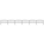 vidaXL Gard de grădină cu vârf tip suliță din oțel 1070x125 cm, negru vidaXL Gard de grădină cu vârf tip suliță din oțel 1070x125 cm, negru
