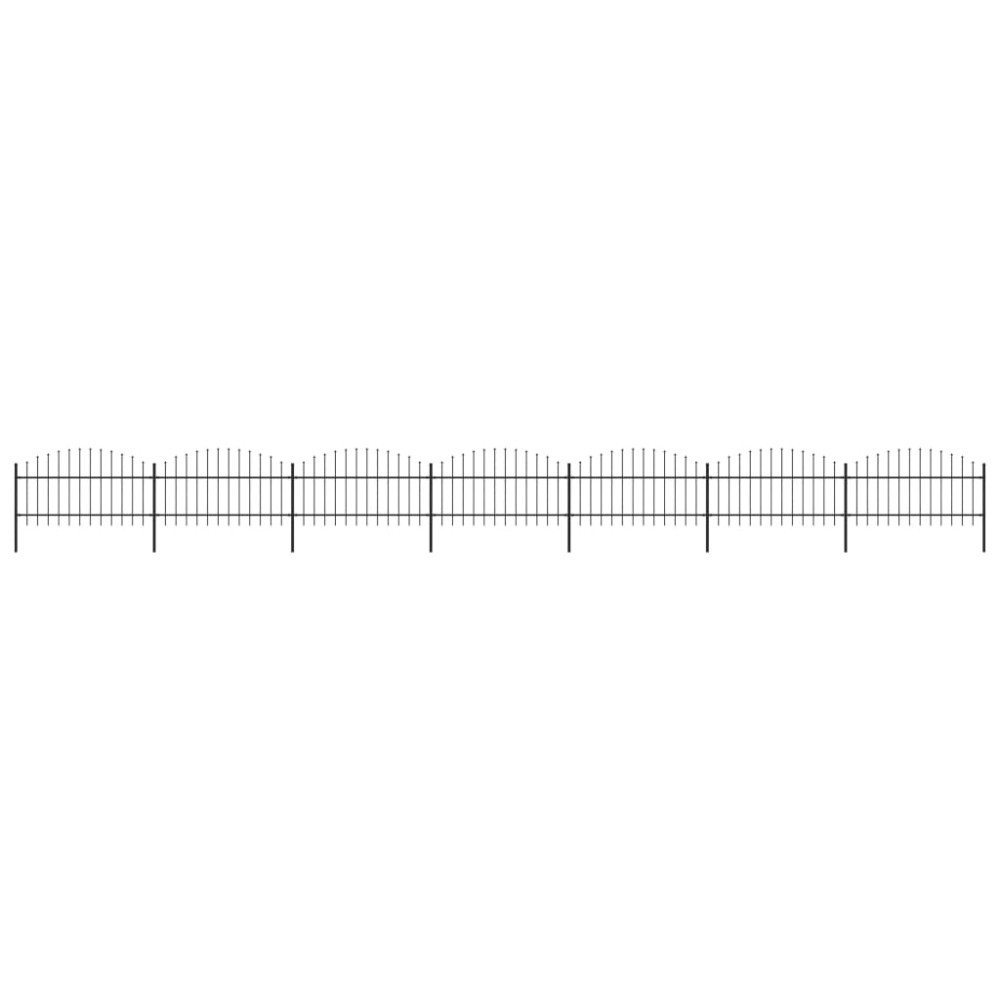 vidaXL Gard de grădină cu vârf tip suliță din oțel 1248x125 cm, negru