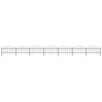 vidaXL Gard de grădină cu vârf tip suliță din oțel 1248x125 cm, negru vidaXL Gard de grădină cu vârf tip suliță din oțel 1248x125 cm, negru