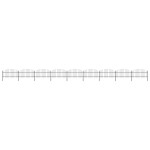 vidaXL Gard de grădină cu vârf tip suliță din oțel 1603,5x125 cm, negru vidaXL Gard de grădină cu vârf tip suliță din oțel 1603,5x125 cm, negru
