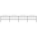 vidaXL Gard de grădină cu vârf tip suliță din oțel 714,5x150 cm, negru