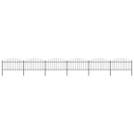 vidaXL Gard de grădină cu vârf tip suliță din oțel 1070x150 cm, negru vidaXL Gard de grădină cu vârf tip suliță din oțel 1070x150 cm, negru